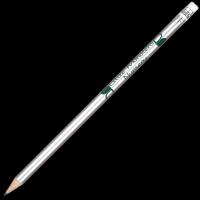 Wooden Argente Pencil with White Eraser - Silver