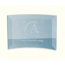 10cm x 14.5cm x 5mm Jade Glass Bevelled Crescent (25451)