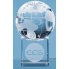 6cm Optical Crystal Globe on Clear Base (25461)