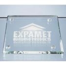 10cm Jade Glass Square Coaster (25695)