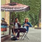 2m Square Wooden Eco Parasol (25872)