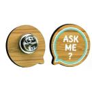 Bamboo Clutch Pin Badge  (25744)