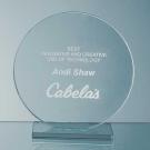 15cm x 10mm Jade Glass Circle Award  (24427)