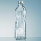 1ltr Rippled Aqua Screw Top Bottle  (24435)
