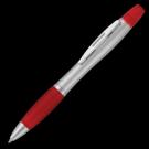 Contour Max Highlighter Ballpoint Pen - Silver - Red
