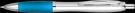 Contour Argent Ballpoint Pen - Silver - Light Blue