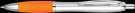 Contour Argent Ballpoint Pen - Silver - Orange
