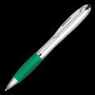 Contour-i Argent Ballpoint Pen with Stylus - Silver - Green