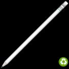 Recycled Paper Pencil with White Eraser - White