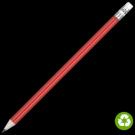 Recycled Paper Pencil with White Eraser - Red
