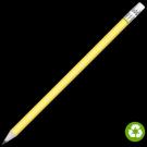 Recycled Paper Pencil with White Eraser - Yellow