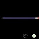 Supersaver GRS Recycled Pencil with Eraser - Purple - Black with Eraser