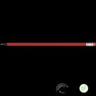 Supersaver GRS Recycled Pencil with Eraser - Red - Black with Eraser