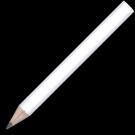 Mini Wooden Pencil with No Eraser - White
