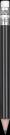 Mini Wooden Pencil with Eraser - Black