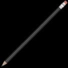 Certified Sustainably Sourced Wooden Pencil with Pink Eraser - Black
