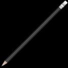 Wooden Argente Pencil with White Eraser - Black