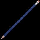 Standard Wooden Pencil with Pink Eraser - Medium Blue