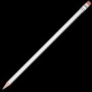 Standard Wooden Pencil with Pink Eraser - Silver Unsharpened