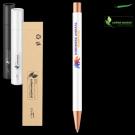 Par Soft Feel Rose Gold Metal Recycled Ballpoint Pen - White - Rose Gold