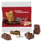 Chocolate Fruit Gum Bears in Paper Bag