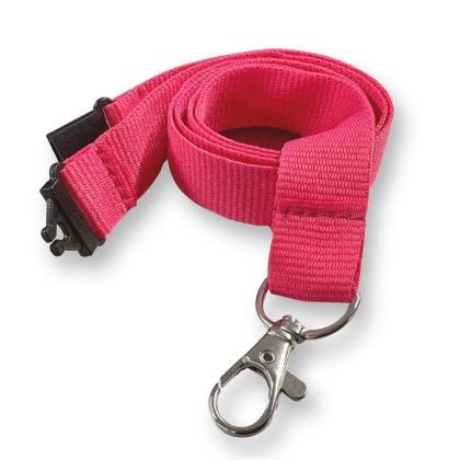 20mm Flat Recycled PET Lanyard in Pink PMS 2039 (UK Stock)