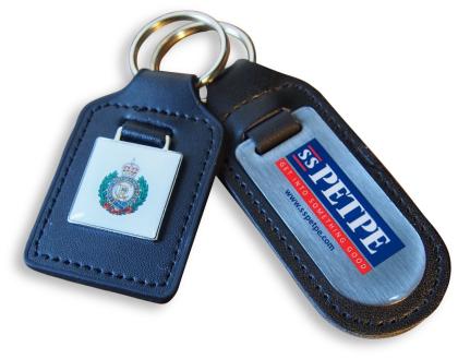 Leather Effect Keyring (Full Colour Print)