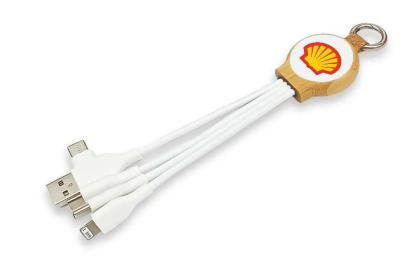 TULIP ECO Eco-Friendly Bamboo 3-in-1 Charging Cable
