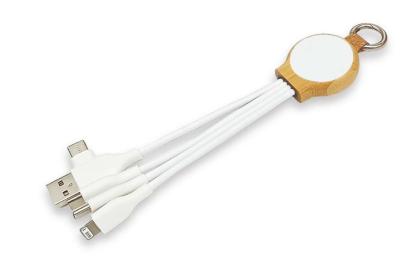 TULIP ECO Eco-Friendly Bamboo 3-in-1 Charging Cable