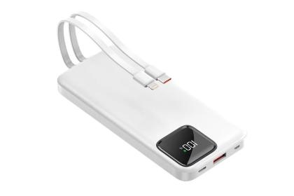 VEGA 10,000 mAh Power Bank with Built-in USB-C & Lightning Cables