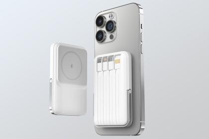 OCTOPUS 10,000 mAh MagSafe Power Bank with 15W Wireless Charging & Foldable Stand