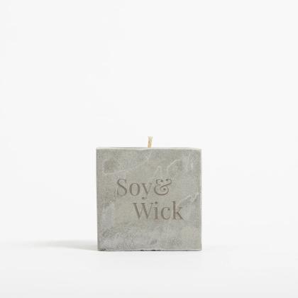 Aromatherapy Soy Candle In 6cm Concrete Pot - Grey