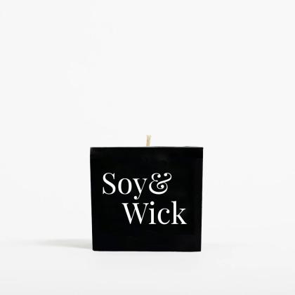 Aromatherapy Soy Candle In 6cm Aluminium Pot - Black