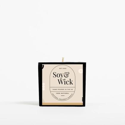 Aromatherapy Soy Candle In 6cm Aluminium Pot - Black