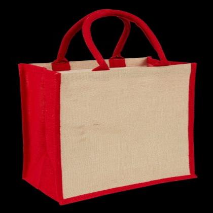 Amazon Juco Jute Bag With Coloured Gusset And Soft Loop Handles