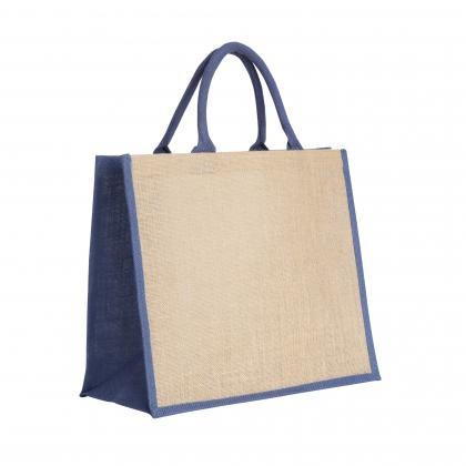 Concord Jute Bag Natural Or Choice Of Coloured Trim/Handles