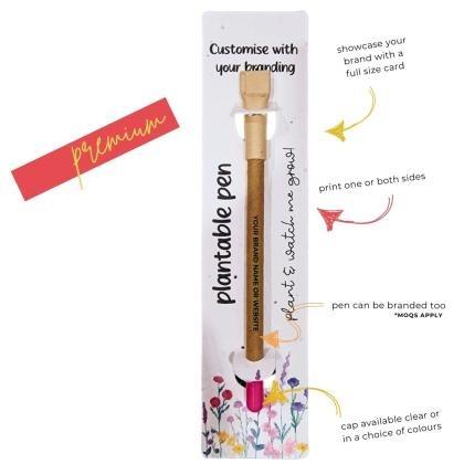 Plantable Pens With Plantable Seed Paper Backing Card