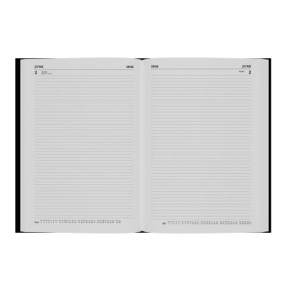 Collins Desk A4 Two Pages a Day Business Diary Black