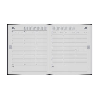 Collins Desk Quarto Week to View Business Diary with Appointments