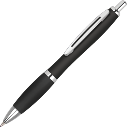 Contour Metal Soft Feel Ballpoint Pen - Black