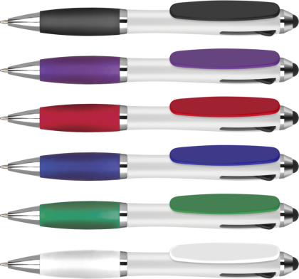 Contour Tricolour Ballpoint Pen With Stylus