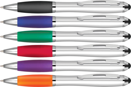 Contour-i Argent Ballpoint Pen with Stylus