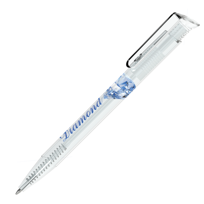 Albion Diamond Ballpoint Pen Transparent (Blue Ink)