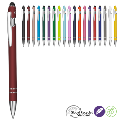 Astra-I Soft Feel GRS Recycled Metal Ballpoint Pen