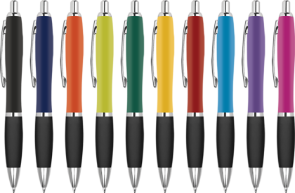 Contour Soft Feel Metal Ballpoint Pen (Laser Engraved)