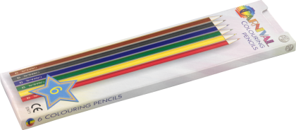 Carnival Colouring Pencils Certified Sustainably Sourced Wood - 6 pack