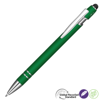 Astra-I Soft Feel GRS Recycled Metal Ballpoint Pen - Green