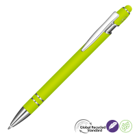 Astra-I Soft Feel GRS Recycled Metal Ballpoint Pen - Light Green