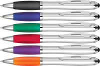 Contour-i Argent Ballpoint Pen with Stylus