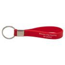 Printed Silicone Loop Keyring (UK Stock: Red)